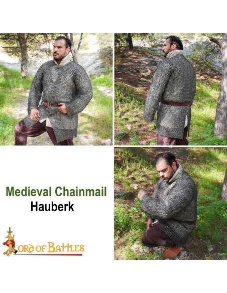 Steel chain mail round rings Hauberk...