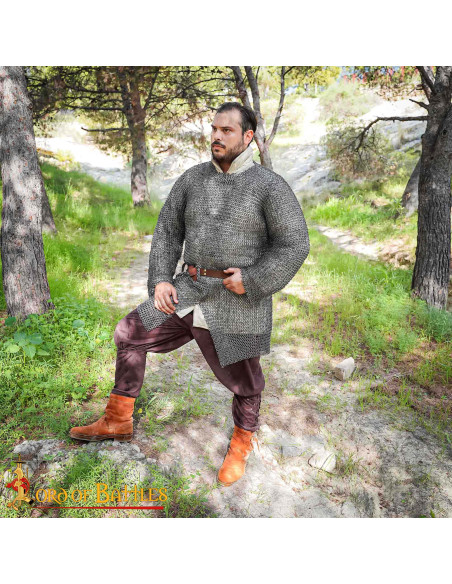 Steel chain mail round rings Hauberk...