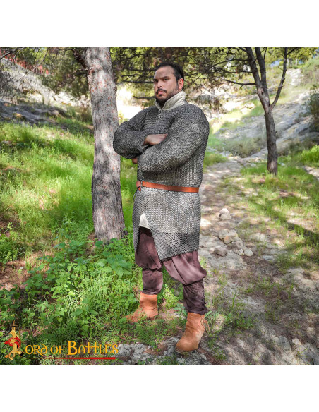 Steel chain mail round rings Hauberk...