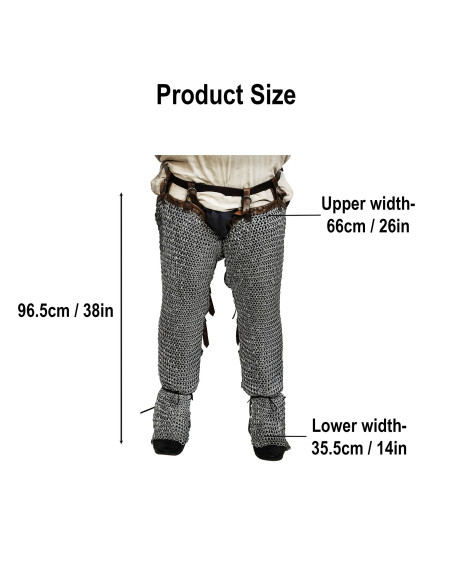 Stainless steel chain mail legs (9 mm.)