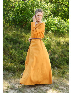 Viking dress for women model Milla, mustard yellow 2