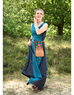 Medieval sleeveless dress model Jarle, blue