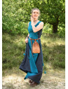Medieval sleeveless dress model Jarle, blue
