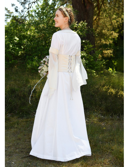 Medieval wedding dress with bodice,...
