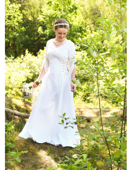 Medieval wedding dress with bodice,...
