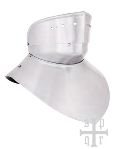 Medieval steel gorget of the Late Middle Ages (1.6 mm.)