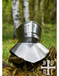 Medieval steel gorget of the Late Middle Ages (1.6 mm.) 2