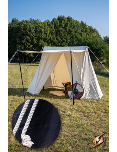Black medieval tent for intrepid warriors, 2 x 4 meters....