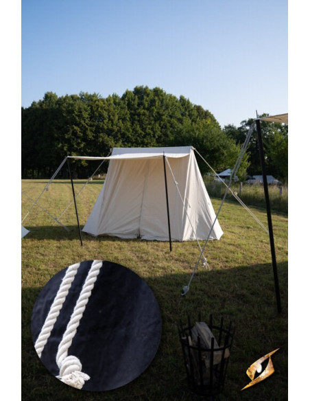 Black medieval tent for intrepid...