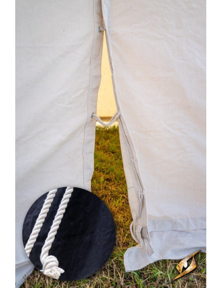 Black medieval tent for intrepid...