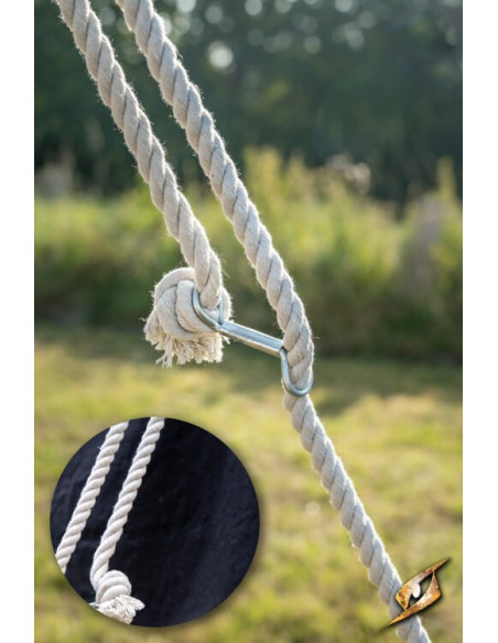 Black medieval tent for intrepid...