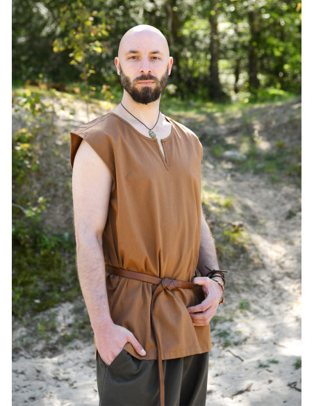 Medieval sleeveless tunic model...