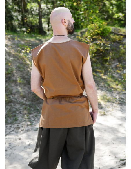 Medieval sleeveless tunic model...