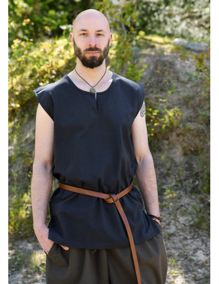 Medieval sleeveless tunic model...