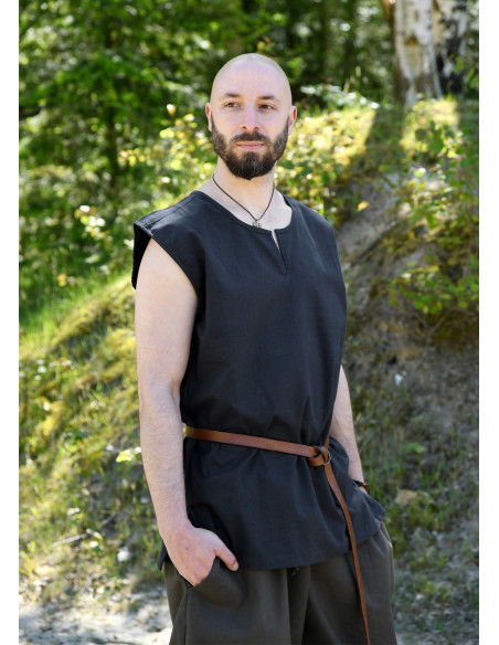 Medieval sleeveless tunic model...