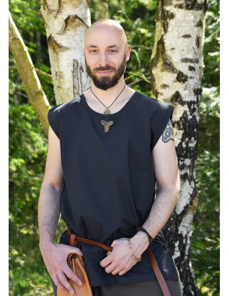 Medieval sleeveless tunic model...