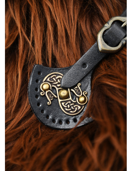 Closure of medieval leather cape...