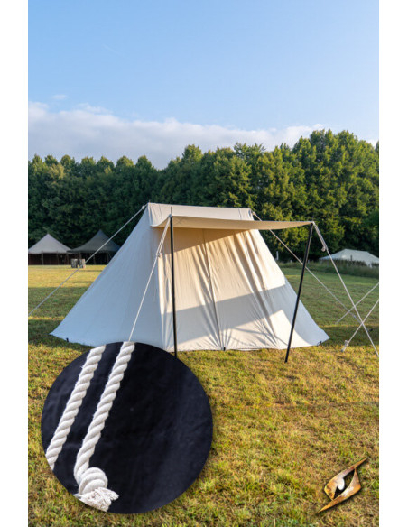 Black medieval tent for warriors, 3 x...