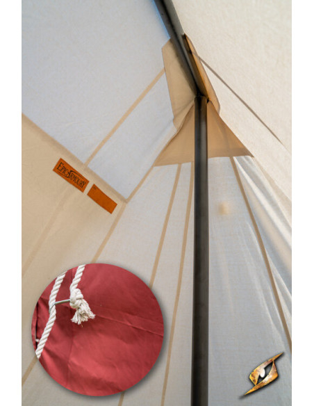 Medieval red tent for warriors, 3 x 5...