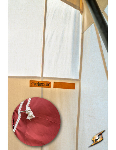 Medieval red tent for warriors, 4 x 6...