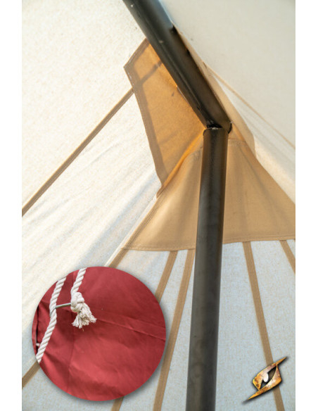 Medieval red tent for warriors, 4 x 6...