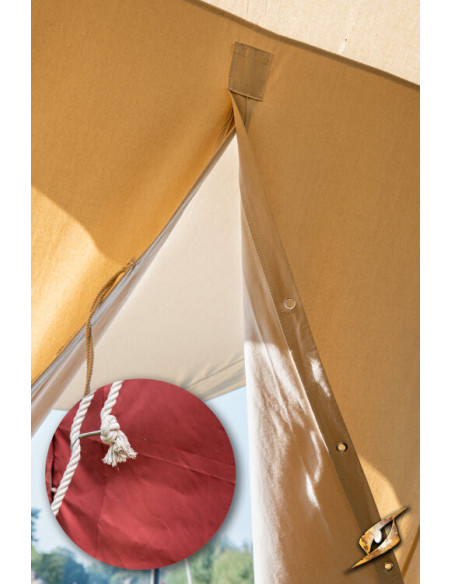 Medieval red tent for warriors, 4 x 6...