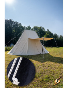 Black medieval tent for warriors, 5 x 7 meters. (Compact... 2