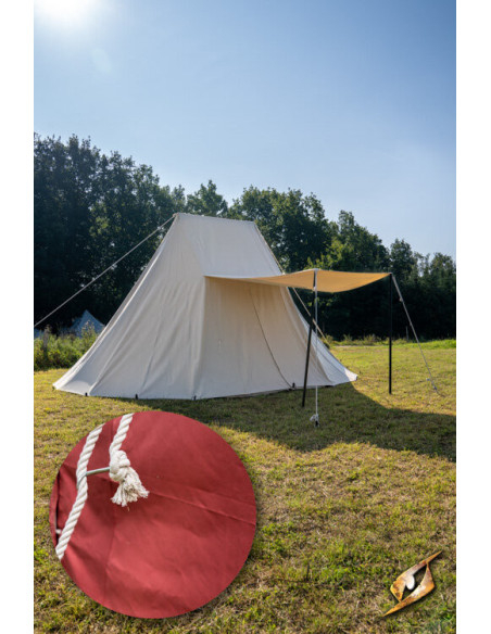 Medieval red tent for warriors, 5 x 7...