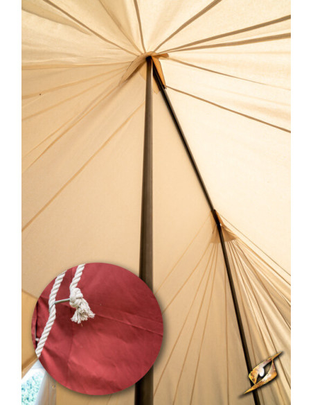 Medieval red tent for warriors, 5 x 7...