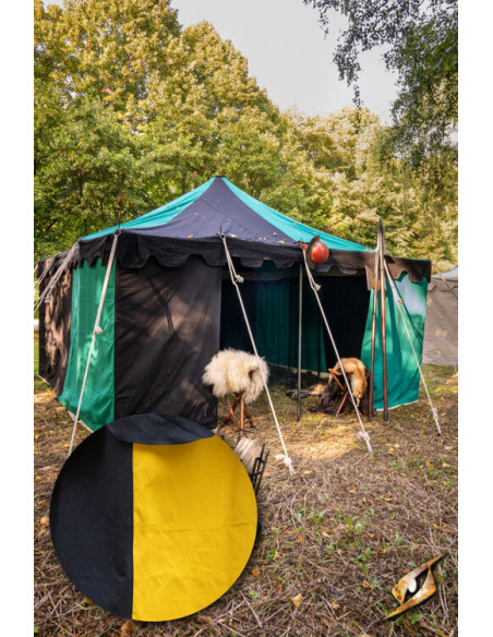Medieval marquee tent, black-yellow 4...