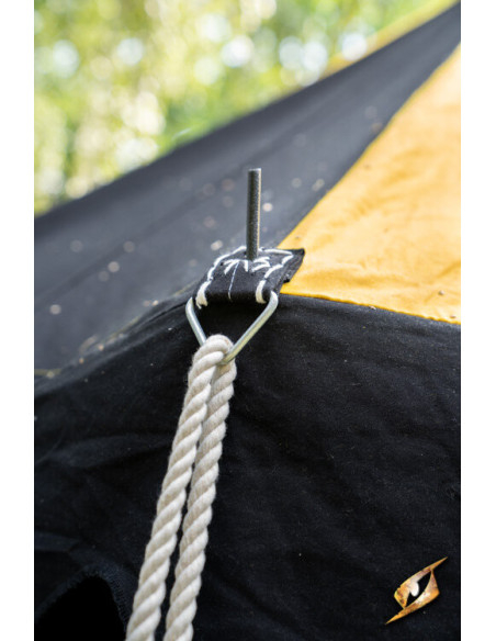 Medieval marquee tent, black-yellow 4...