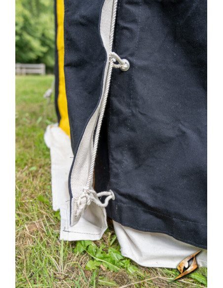 Medieval marquee tent, black-yellow 4...