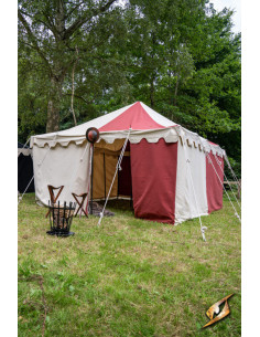 Medieval marquee tent, natural-red 4 x 4 meters (Compact... 2