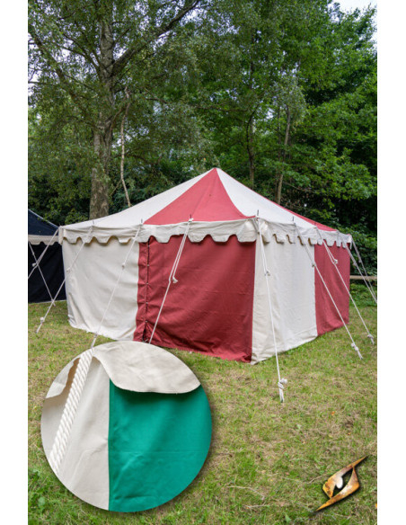 Medieval marquee tent, natural-green...