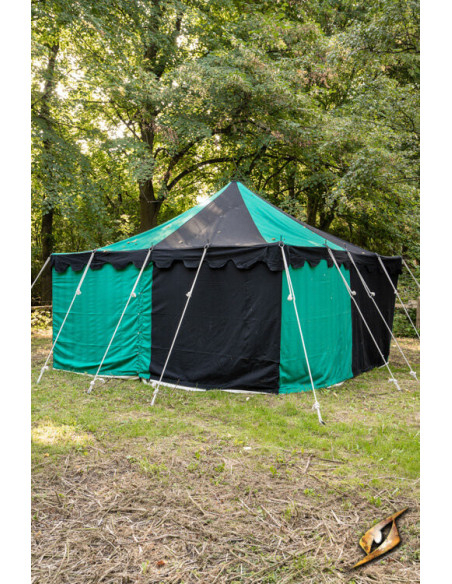 Medieval marquee tent, black-green 4...