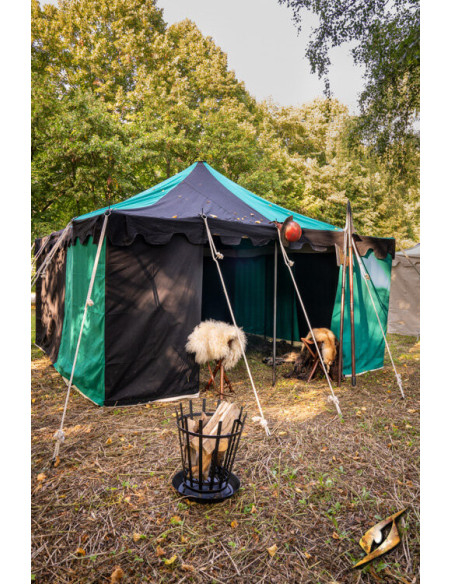 Medieval marquee tent, black-green 4...