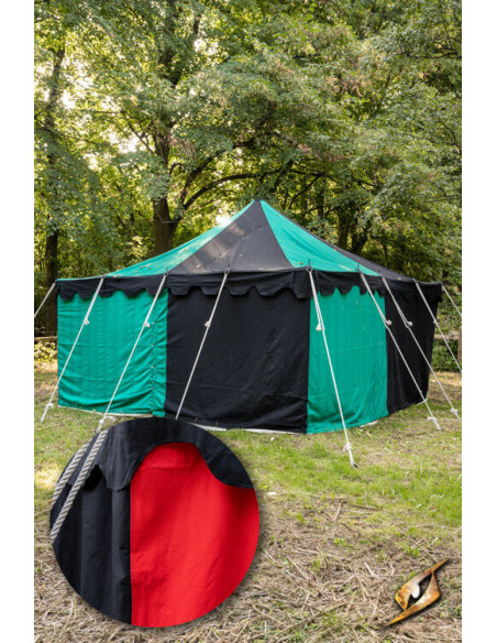 Medieval marquee tent, black-red 4 x...