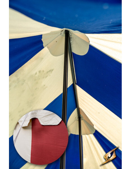 Medieval marquee tent, natural-red 4...