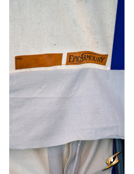 Medieval marquee tent, natural-blue 4...