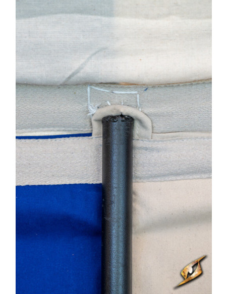 Medieval marquee tent, natural-blue 4...