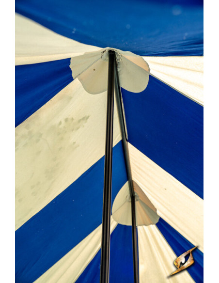Medieval marquee tent, natural-blue 4...