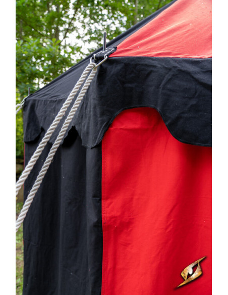 Medieval marquee tent, black-red 4 x...