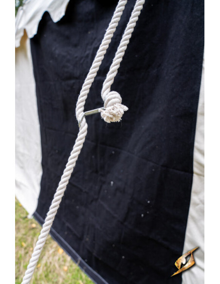 Medieval marquee tent, natural-black...