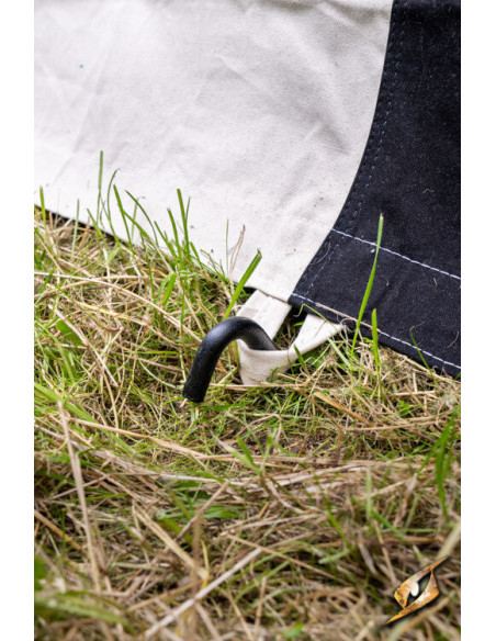 Medieval marquee tent, natural-black...
