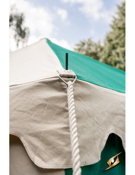 Medieval marquee tent, natural-green...