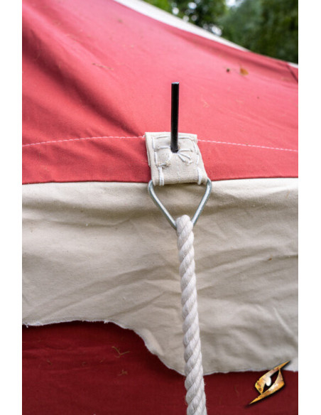 Pavilion medieval tent, natural-red 3...
