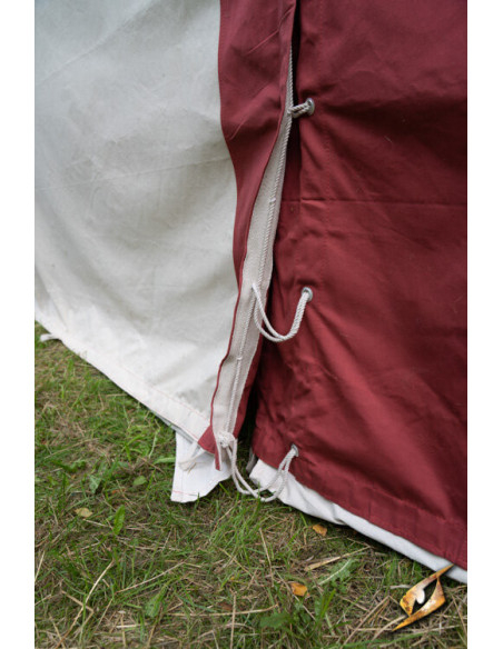Pavilion medieval tent, natural-red 3...