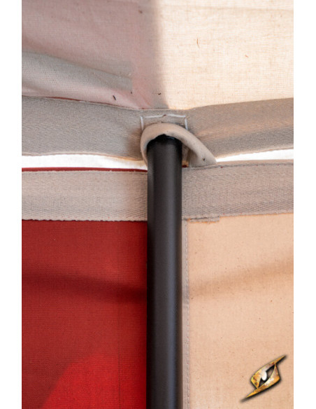 Pavilion medieval tent, natural-red 3...