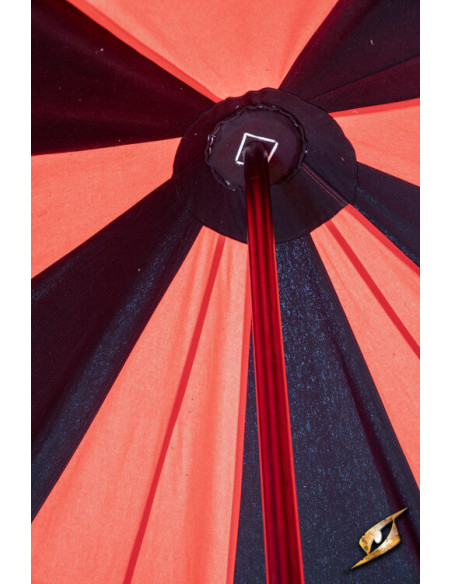 Pavilion medieval tent, black-red 3...