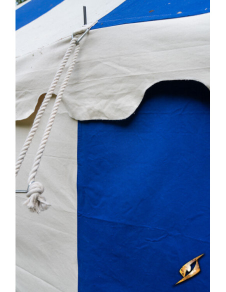 Pavilion medieval tent, natural-blue...